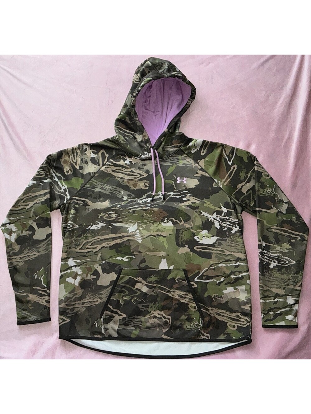 Under Armour Camo Hoodie Womens XXL Camouflage Storm Loose Fit Outdoors Gorp